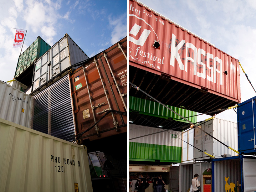 城市"项目位于荷兰北部的阿姆斯特丹,是由一系列单独集装箱堆叠而成的