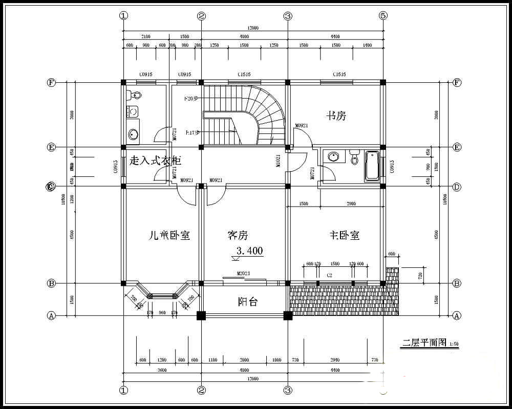 120平二层小别墅自建房 4套方案效果图含各层平面图