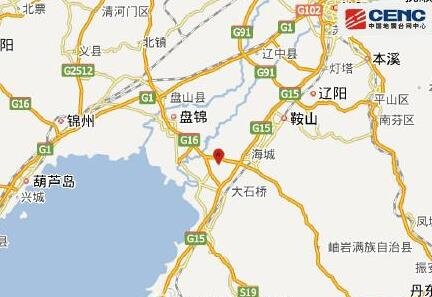 营口大石桥市附近发生3.8级地震